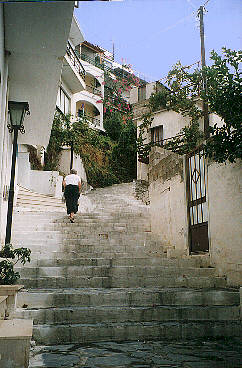 The long climb to our apartment